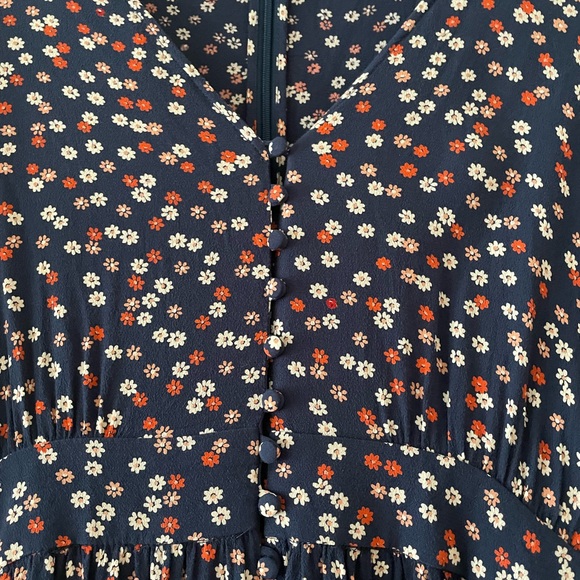 Madewell Button-front tie sleeve mini dress - Picture 5 of 8